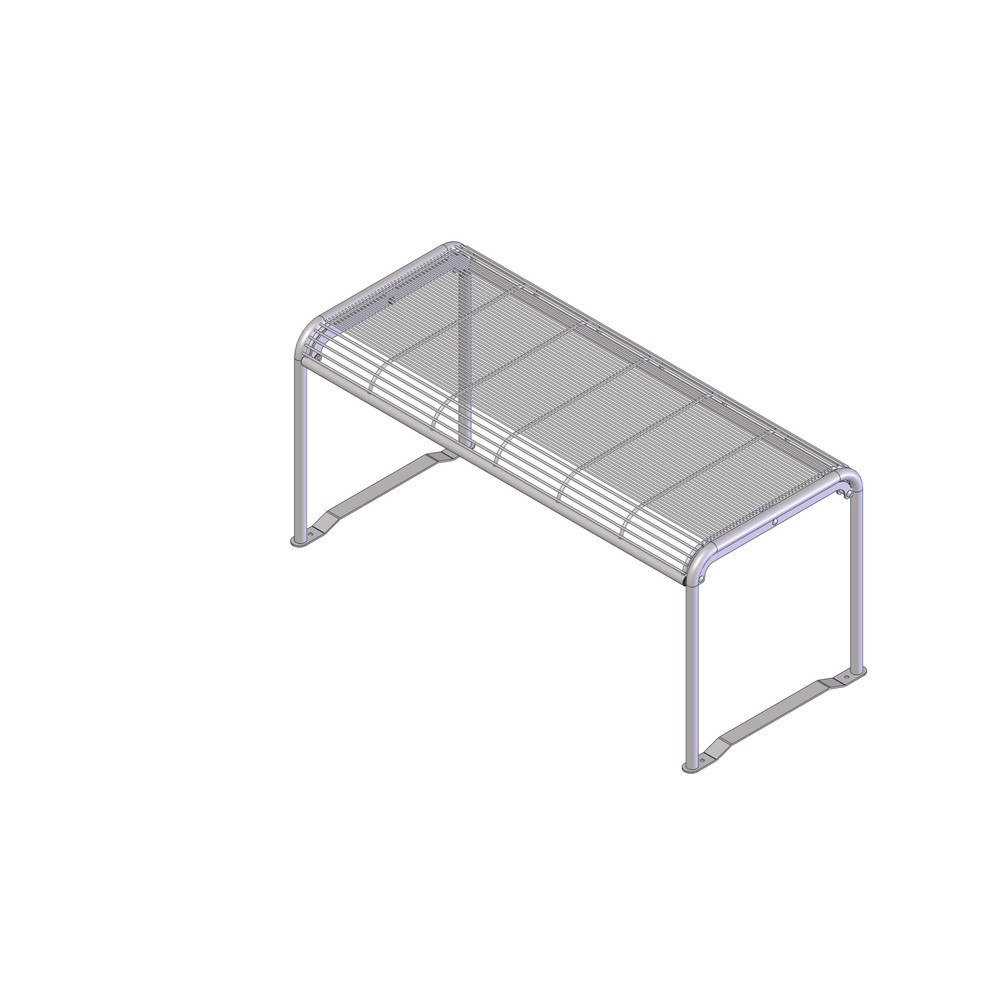 Illustration du produit: Banquette en treillis métallique Apollo, HxlxP 735 x 1.590 x 690 mm, rouge rubis