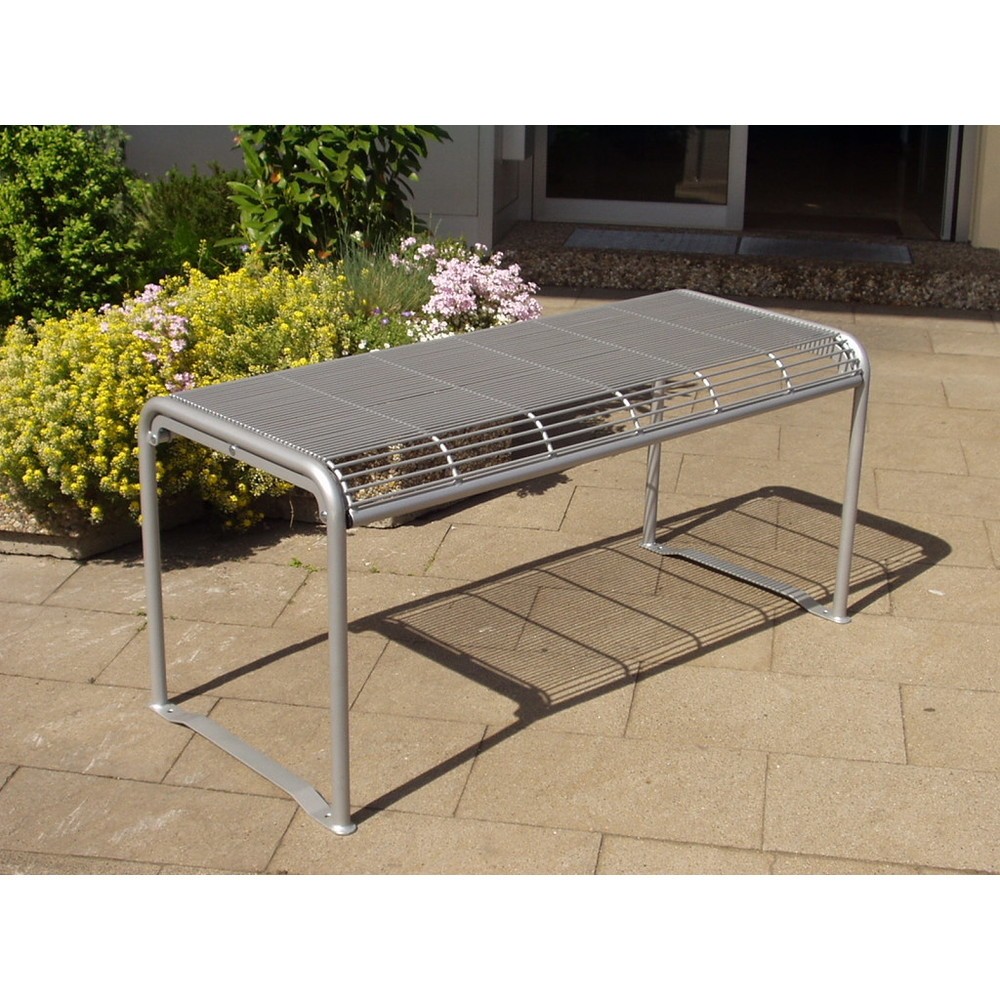 N° de l'image du produit 2 : Banquette en treillis métallique Apollo, HxlxP 735 x 1.590 x 690 mm, rouge rubis