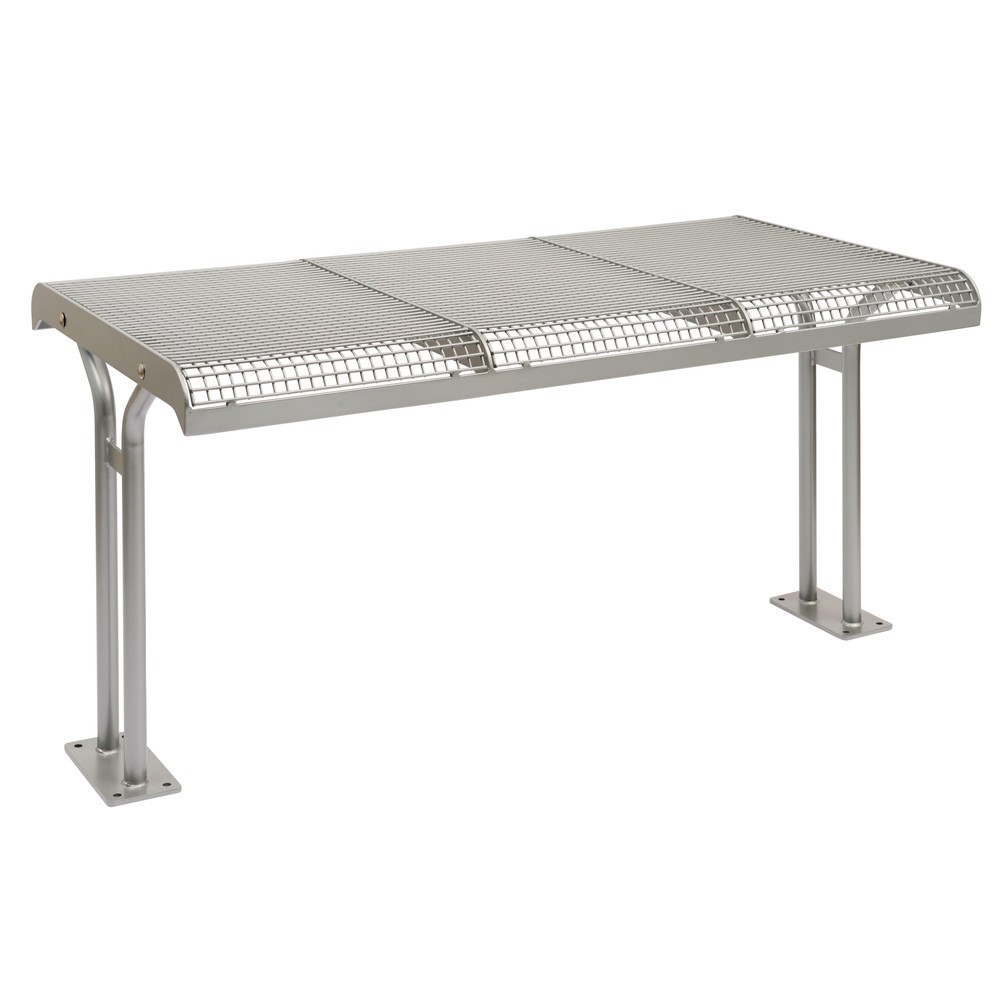 Illustration du produit: Banquette en treillis métallique Ergolax, HxlxP 780 x 1.470 x 780 mm, avec fixation par bride, rouge rubis