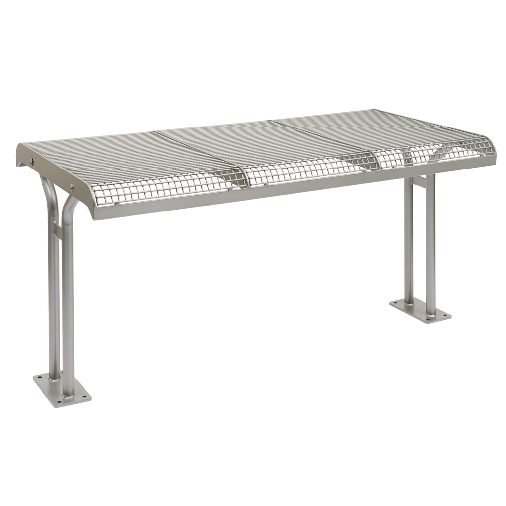 Illustration du produit: Banquette en treillis métallique Ergolax, HxlxP 780 x 1.470 x 780 mm, avec fixation par bride, rouge rubis