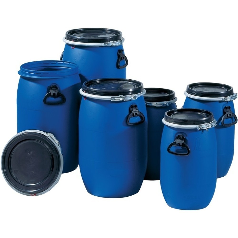 Illustration du produit: Tonnelet cylindrique 30 l polyéthylène bleu 2 poignées de transport D. d’ouvertu