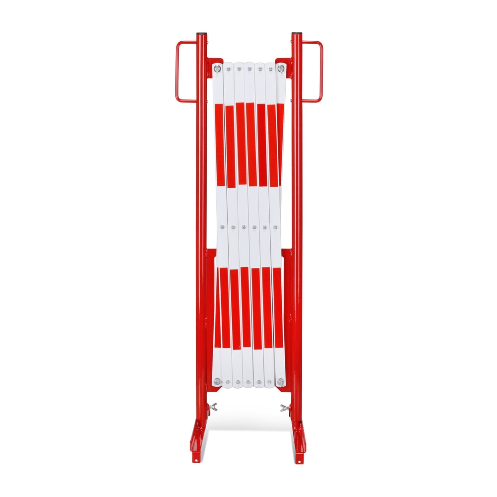 Illustration du produit: Barrière extensible dancop, pied des deux côtés, largeur 3 600 mm, rouge/blanc