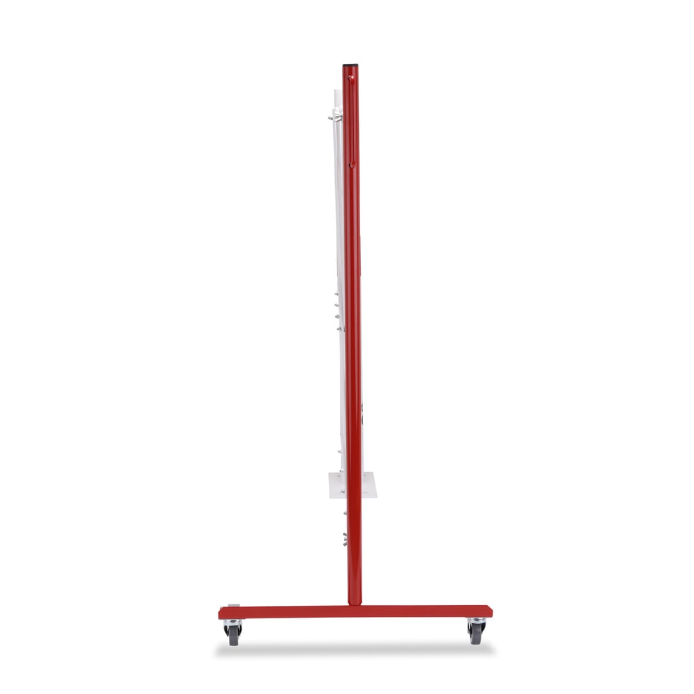 N° de l'image du produit 7 : Barrière extensible dancop avec potelets, Ø 60 mm, largeur 3 600 mm, rouge/blanc