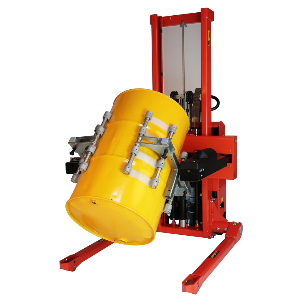 Basculeur de fûts multi-fonctions électrique, pivotant, bras de préhension réglables N° de l'image du produit 3 : Basculeur de fûts multi-fonctions électrique, pivotant, bras de préhension réglables