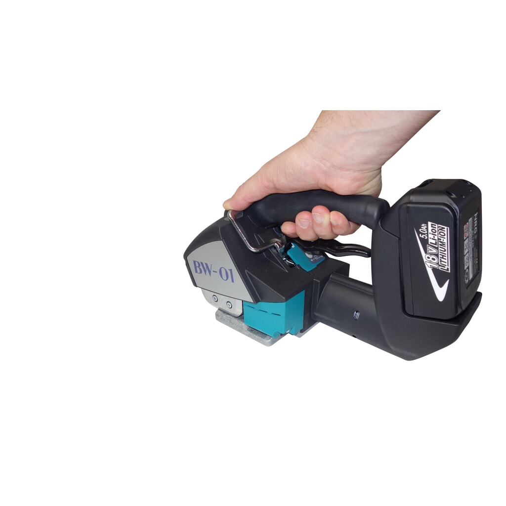 N° de l'image du produit 6 : Appareil de cerclage à batterie BW-01 Plus, semi-automatique, pour bandes PP et PET, largeur de feuillard 12-16 mm
