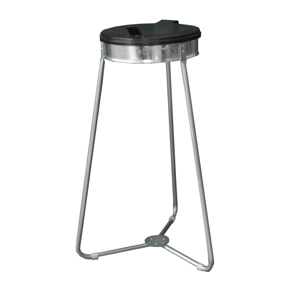 Illustration du produit: Bâti porte-sac poubelle HEMMDAL noir – jusqu’à 120 L – avec couvercle en plastique