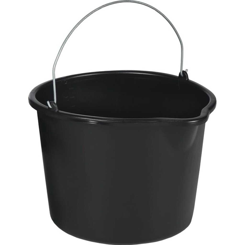 Illustration du produit: Baueimer, mit Tülle schwarz, 12 l, Polyethylen