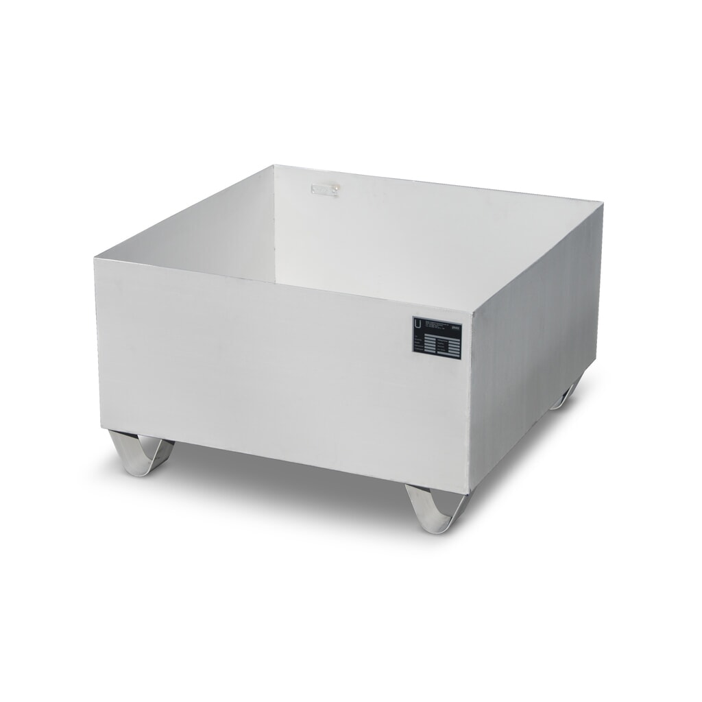 Illustration du produit: Bauer® bac de rétention en acier inoxydable pour fûts et GRV, H x l x P 465 x 800 x 800 mm, 1 x 200 l