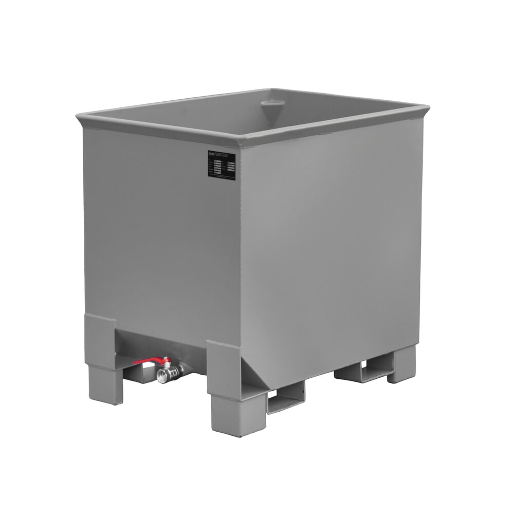 N° de l'image du produit 5 : Bauer® Bacs à copeaux empilables pour trains de remorques, peints, volume 0,8 m³, RAL 5012 bleu clair