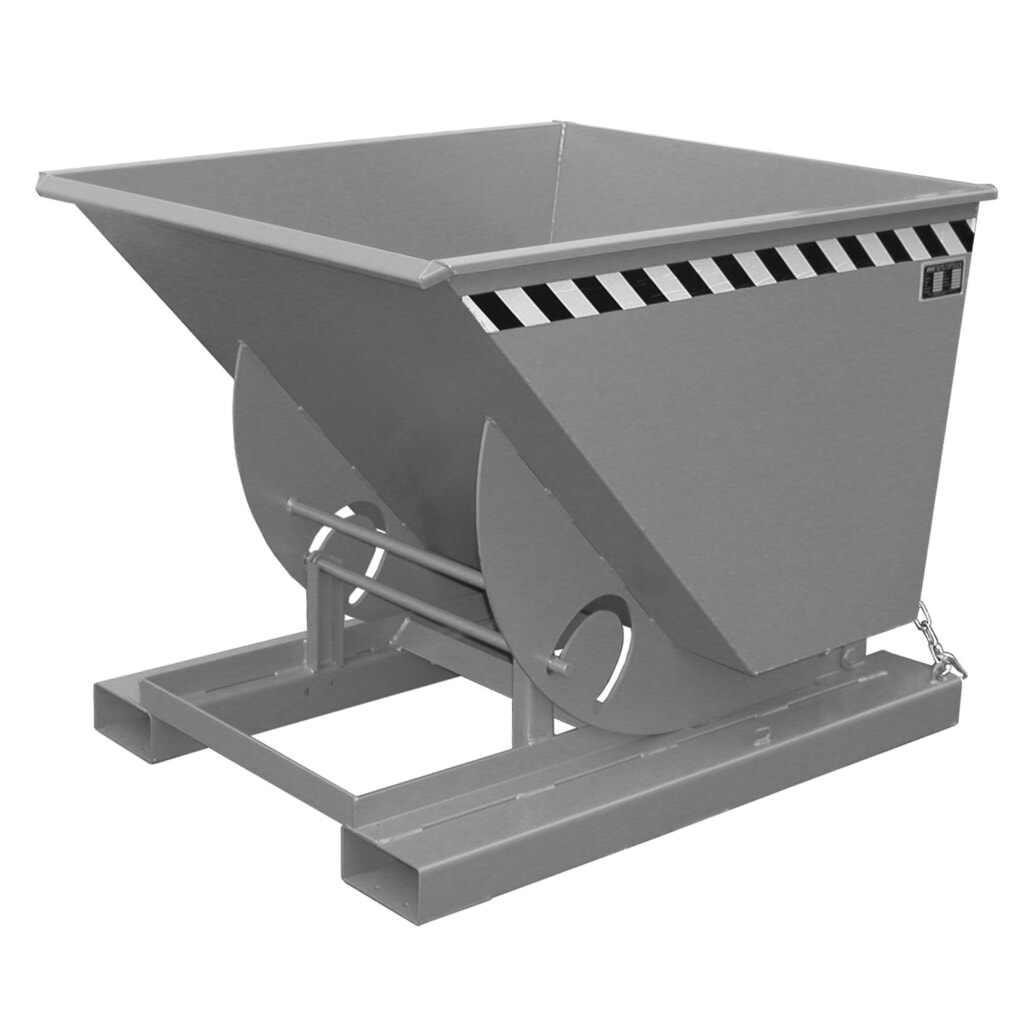 Illustration du produit: Bauer® Benne basculante avec mécanisme d'aide au basculement, capacité de charge 1 000 kg, peint, volume 0,75 m³, RAL 7005 gris souris