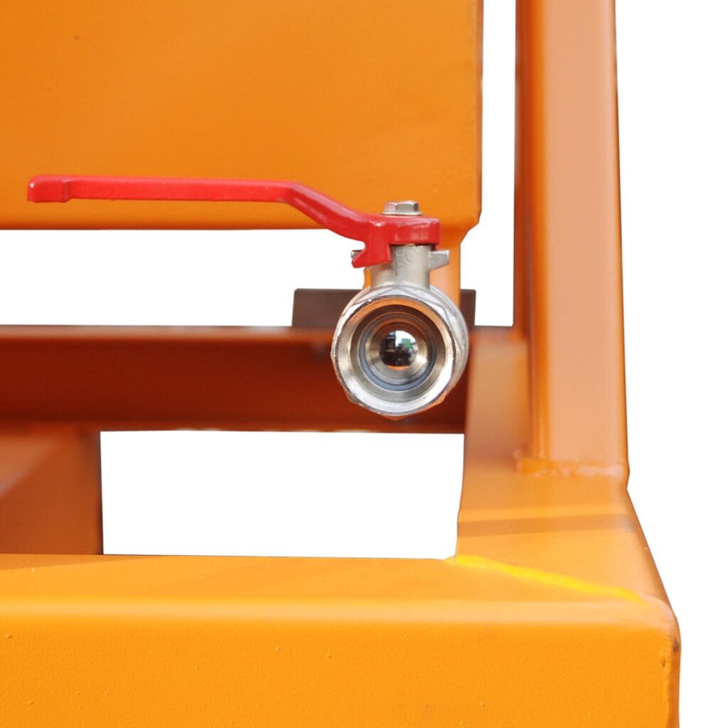Bauer® Benne à copeaux basculante, vidage au niveau du sol, peinte, volume 0,4 m³, RAL 2000 orangé jaune N° de l'image du produit 3 : Bauer® Benne à copeaux basculante, vidage au niveau du sol, peinte, volume 0,4 m³, RAL 2000 orangé jaune