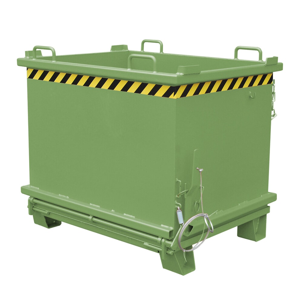 Illustration du produit: Bauer® Benne à fond basculant, fond basculant renforcé, peint, volume 1 m³, RAL 6011 vert réséda