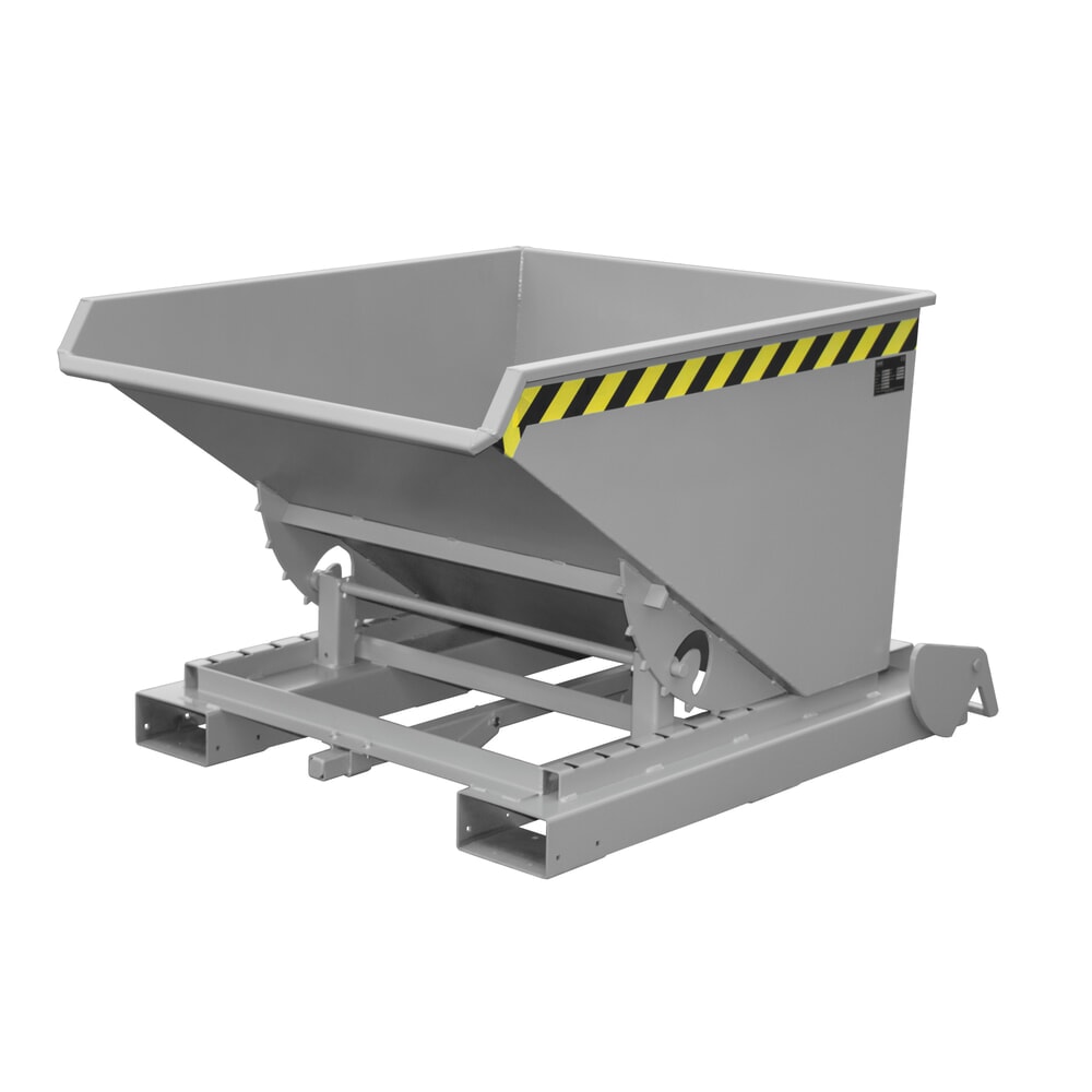 N° de l'image du produit 2 : Bauer® Benne basculante à copeaux pour trains de remorques, peinte, volume 1,2 m³, RAL 7005 gris souris