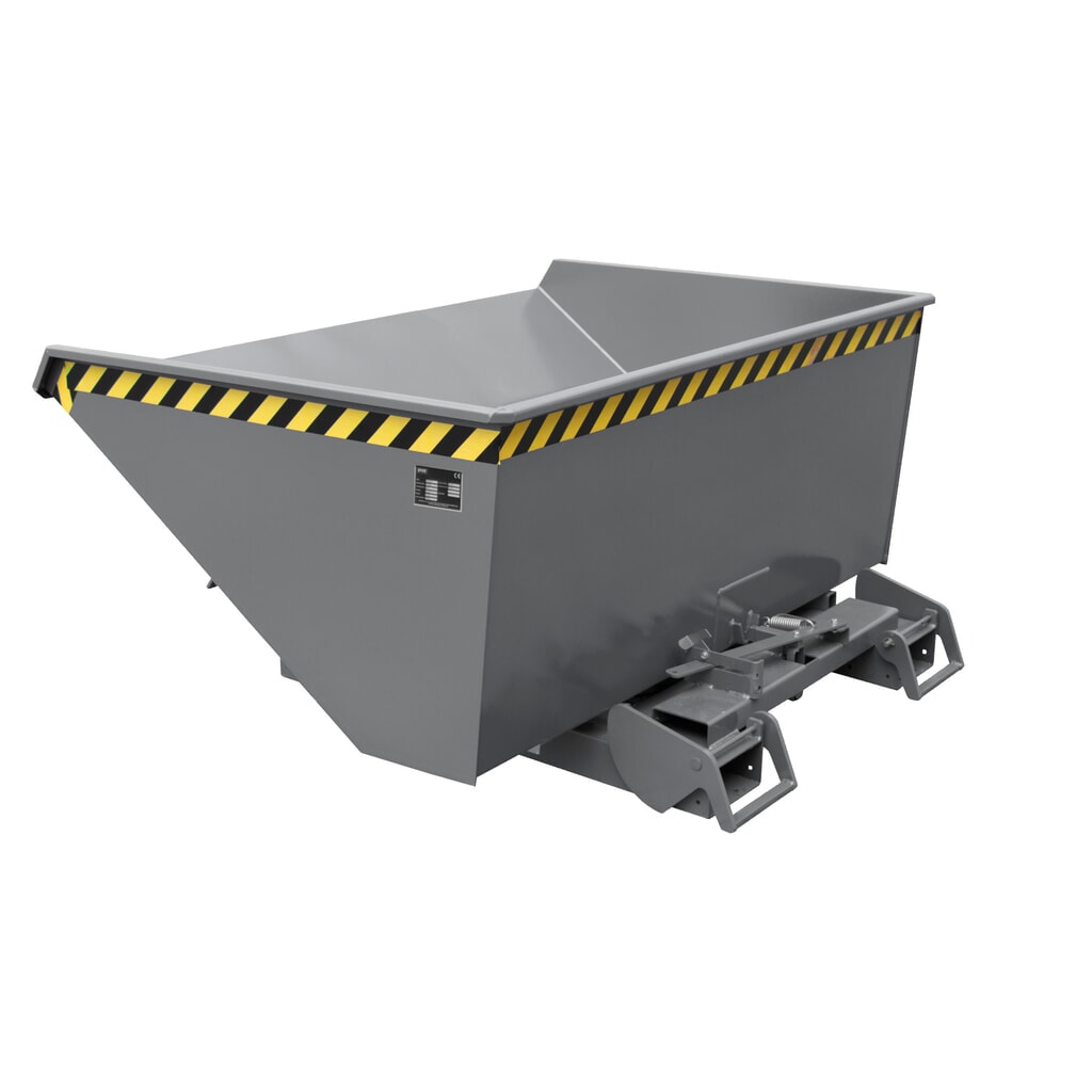 Bauer® Benne basculante à mécanisme automatique anti-chute, capacité de charge 1 000 kg, peinte, volume 0,6 m³, RAL 3000 rouge feu N° de l'image du produit 4 : Bauer® Benne basculante à mécanisme automatique anti-chute, capacité de charge 1 000 kg, peinte, volume 0,6 m³, RAL 3000 rouge feu