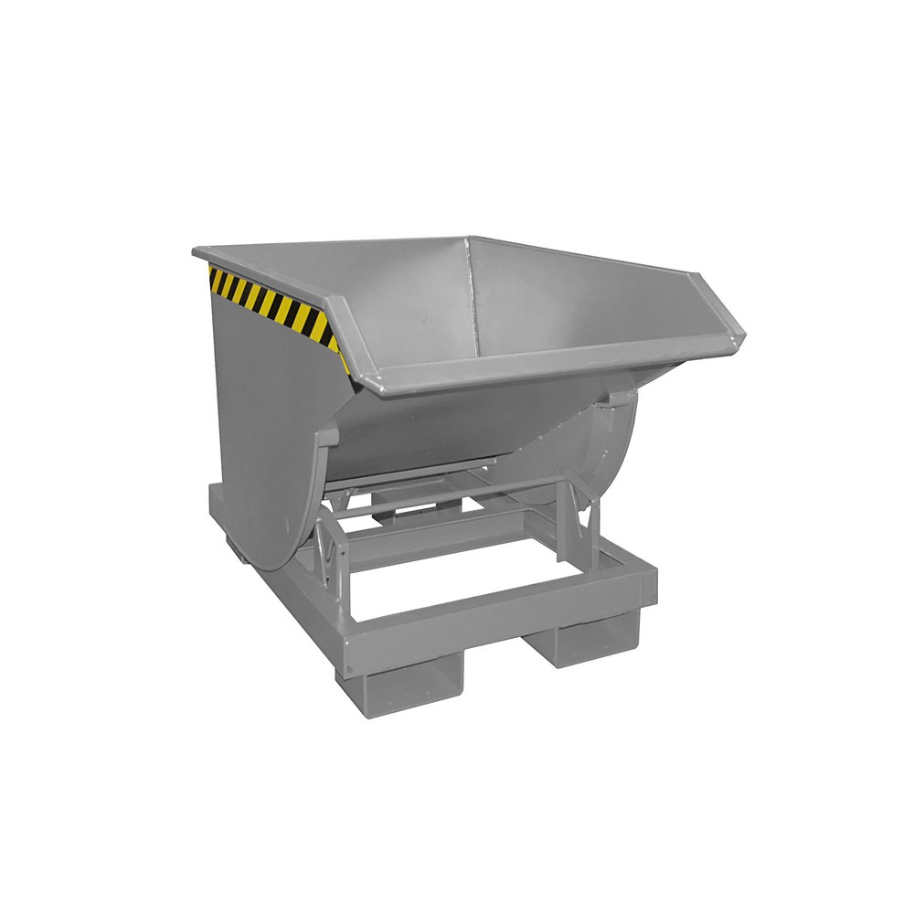 N° de l'image du produit 6 : Bauer® Benne basculante avec mécanisme d’aide au basculement Premium, construction basse, galvanisée, sans couvercle, volume 0,3 m³