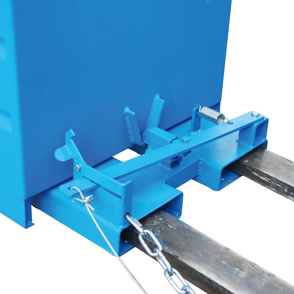 N° de l'image du produit 4 : Bauer® Conteneur basculant compact, peint, volume 0,5 m³, RAL 5012 bleu clair