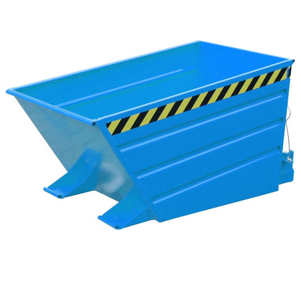 N° de l'image du produit 1 : Bauer® Conteneur basculant compact, peint, volume 0,5 m³, RAL 5012 bleu clair