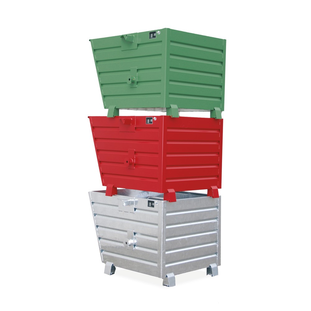 N° de l'image du produit 1 : Bauer® Benne basculante empilable, galvanisée, volume 0,3 m³