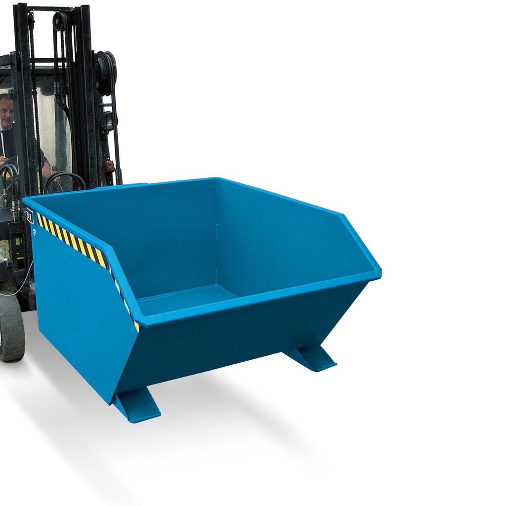 Bauer® Benne basculante, faible hauteur de construction, galvanisée, capacité de charge 750 kg, volume 0,3 m³ N° de l'image du produit 5 : Bauer® Benne basculante, faible hauteur de construction, galvanisée, capacité de charge 750 kg, volume 0,3 m³