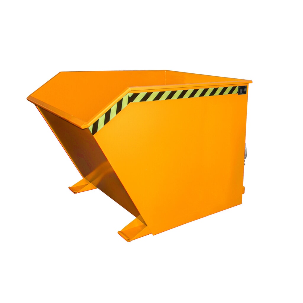 Bauer® Benne basculante, construction basse, peint, volume 1,5 m³, RAL 2000 orangé jaune Illustration du produit: Bauer® Benne basculante, construction basse, peint, volume 1,5 m³, RAL 2000 orangé jaune