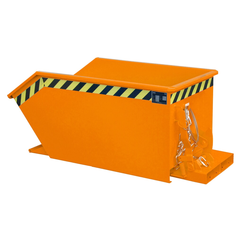 Bauer® Benne basculante, construction basse, peint, volume 0,3 m³, RAL 2000 orangé jaune Illustration du produit: Bauer® Benne basculante, construction basse, peint, volume 0,3 m³, RAL 2000 orangé jaune