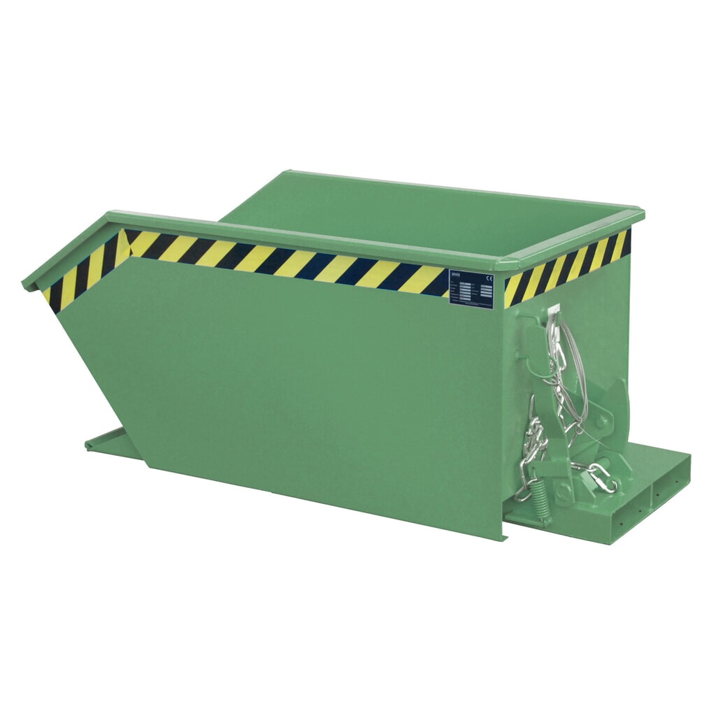 Bauer® Benne basculante, construction basse, peint, volume 0,3 m³, RAL 6011 vert réséda Illustration du produit: Bauer® Benne basculante, construction basse, peint, volume 0,3 m³, RAL 6011 vert réséda