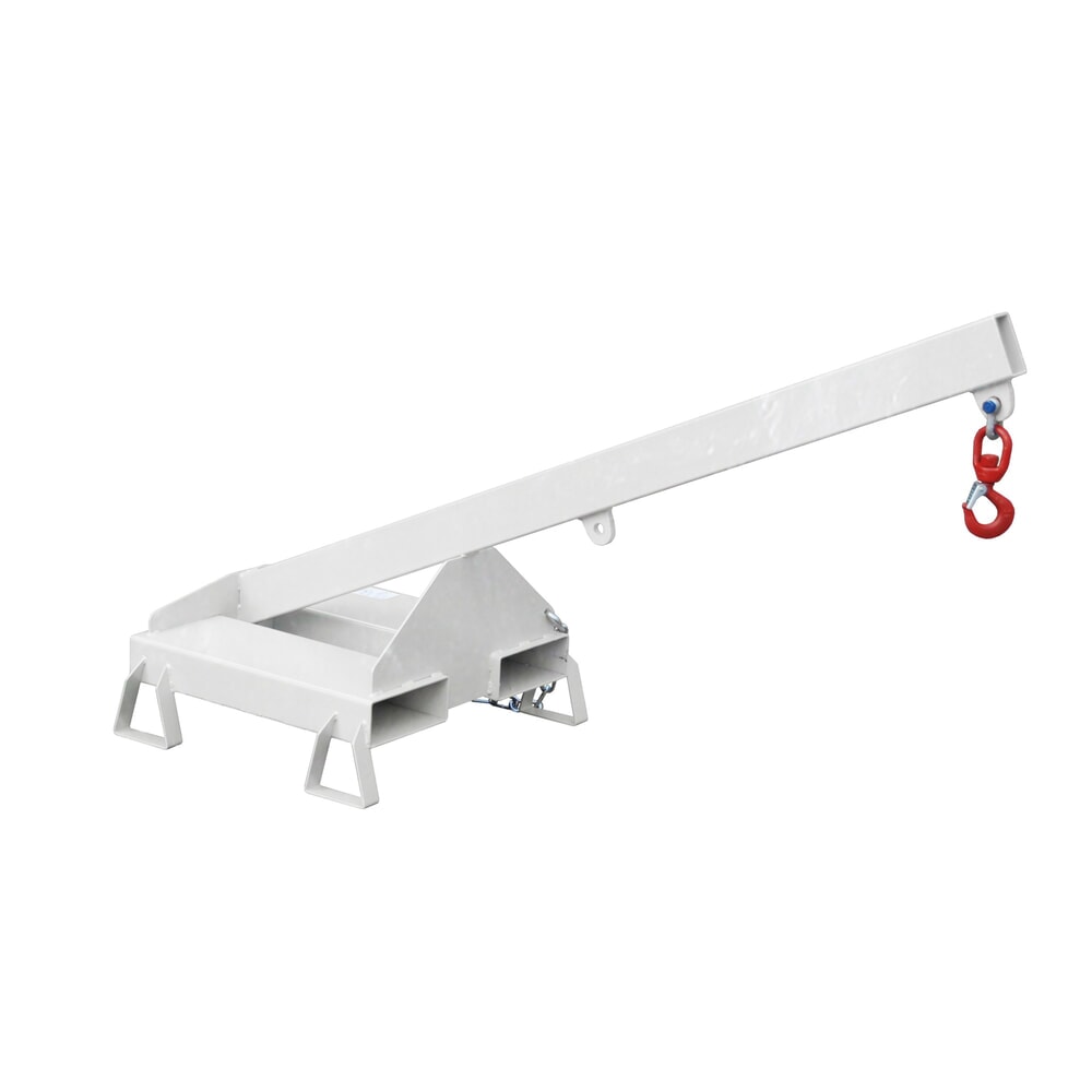 N° de l'image du produit 1 : Bauer® bras de levage modèle 2, version rigide, 2 positions de crochet, longueur de base 1 600 mm, capacité de charge 1 000 kg, galvanisé