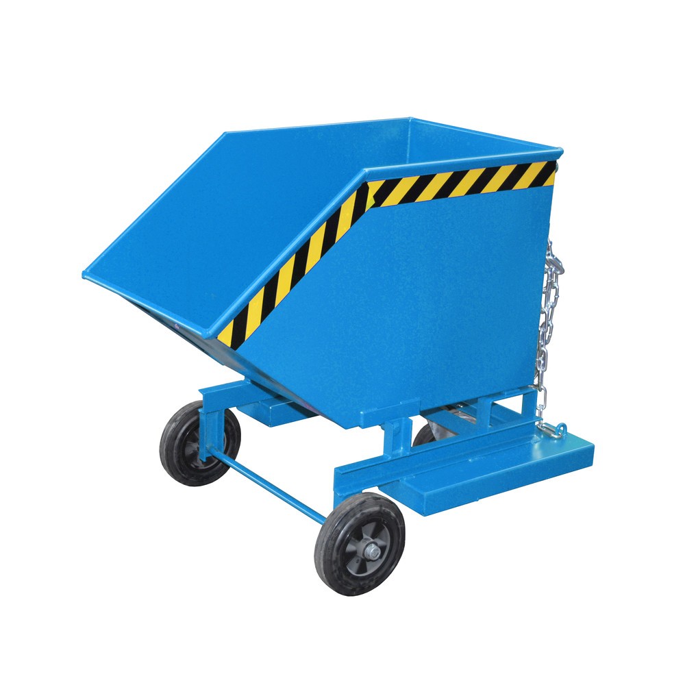 N° de l'image du produit 6 : Bauer® Chariot-caisse basculant, avec châssis + entrées de fourche, volume 0,25 m³, RAL 3000 rouge feu