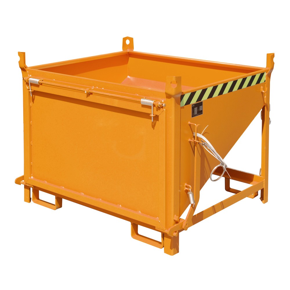 N° de l'image du produit 1 : Bauer® Silo avec clapet, peint, volume 0,5 m3, RAL 2000 orangé jaune