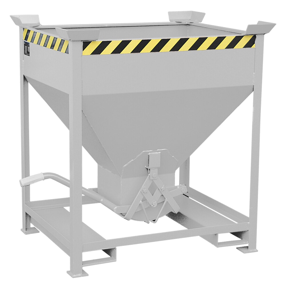 N° de l'image du produit 1 : Bauer® Conteneur silo avec fermeture en ciseaux, entrées de fourche, galvanisé, volume 0,375 m³
