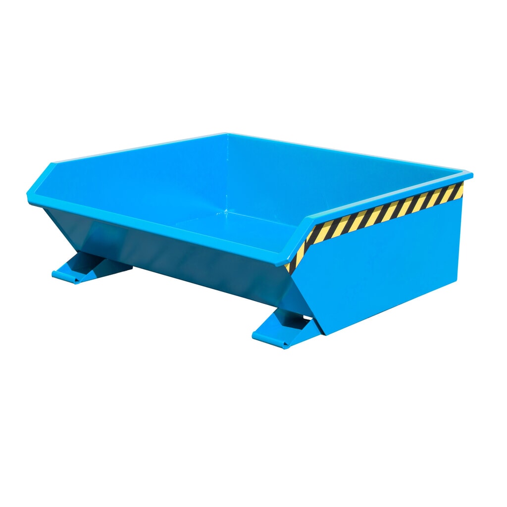 Bauer® Mini benne basculante, très faible hauteur de construction, peinte, volume 0,46 m³, RAL 5012 bleu clair Illustration du produit: Bauer® Mini benne basculante, très faible hauteur de construction, peinte, volume 0,46 m³, RAL 5012 bleu clair