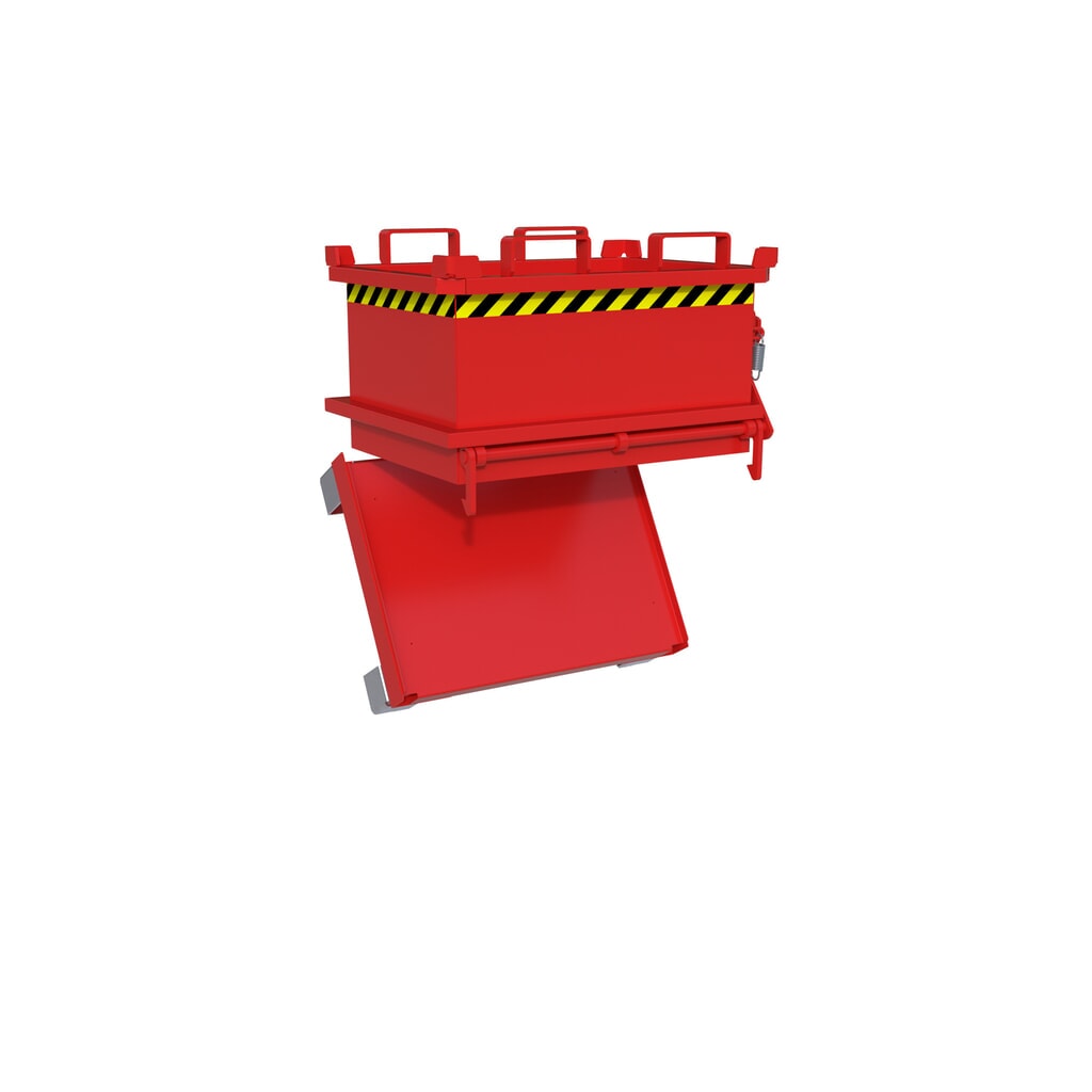 Bauer® Mini-poubelle, volume 0,13 m³, RAL 3000 rouge feu N° de l'image du produit 2 : Bauer® Mini-poubelle, volume 0,13 m³, RAL 3000 rouge feu