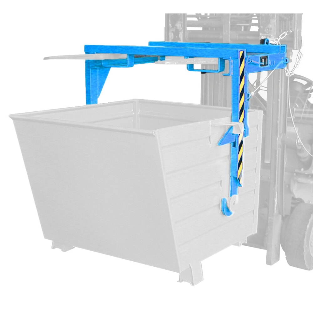 Illustration du produit: Bauer® Traverse pour benne basculante empilable, volume 0,7 m³, RAL 5012 bleu clair