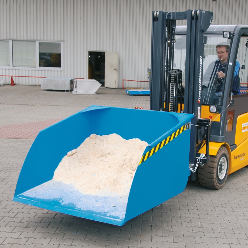 Illustration du produit: Bauer® Pelle pour chariot élévateur, capacité de charge 750 kg, volume 0,5 m³, bleu