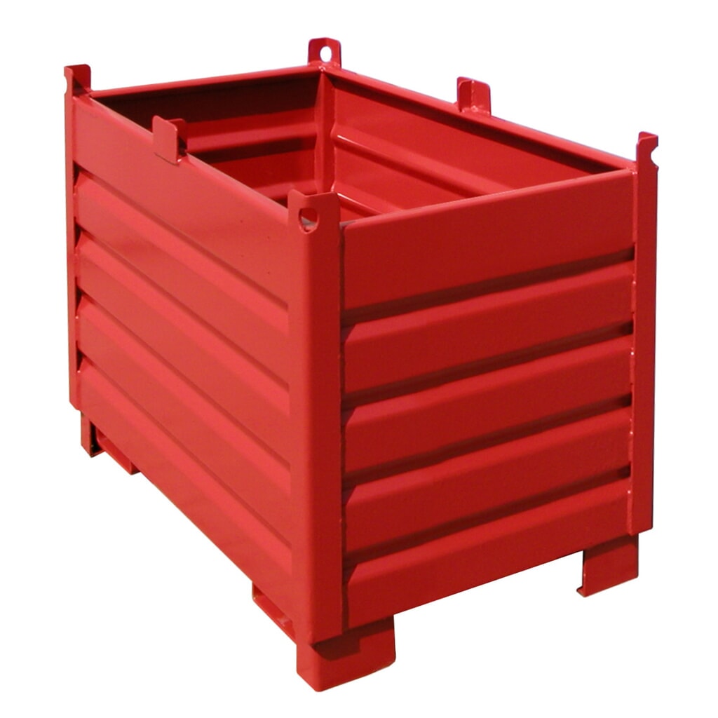 Illustration du produit: Bauer® Système de poubelle type SBS, volume 0,5 m³, RAL 3000 rouge feu