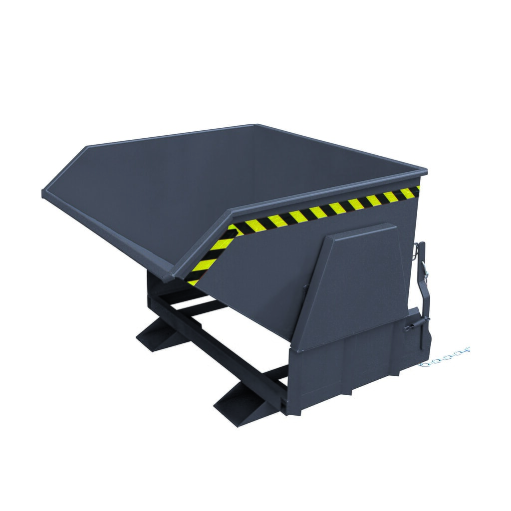 Illustration du produit: Eichinger® Benne basculante pour charges lourdes avec patins de roulement protégés, 3 500 kg, 2 000 litres, gris anthracite