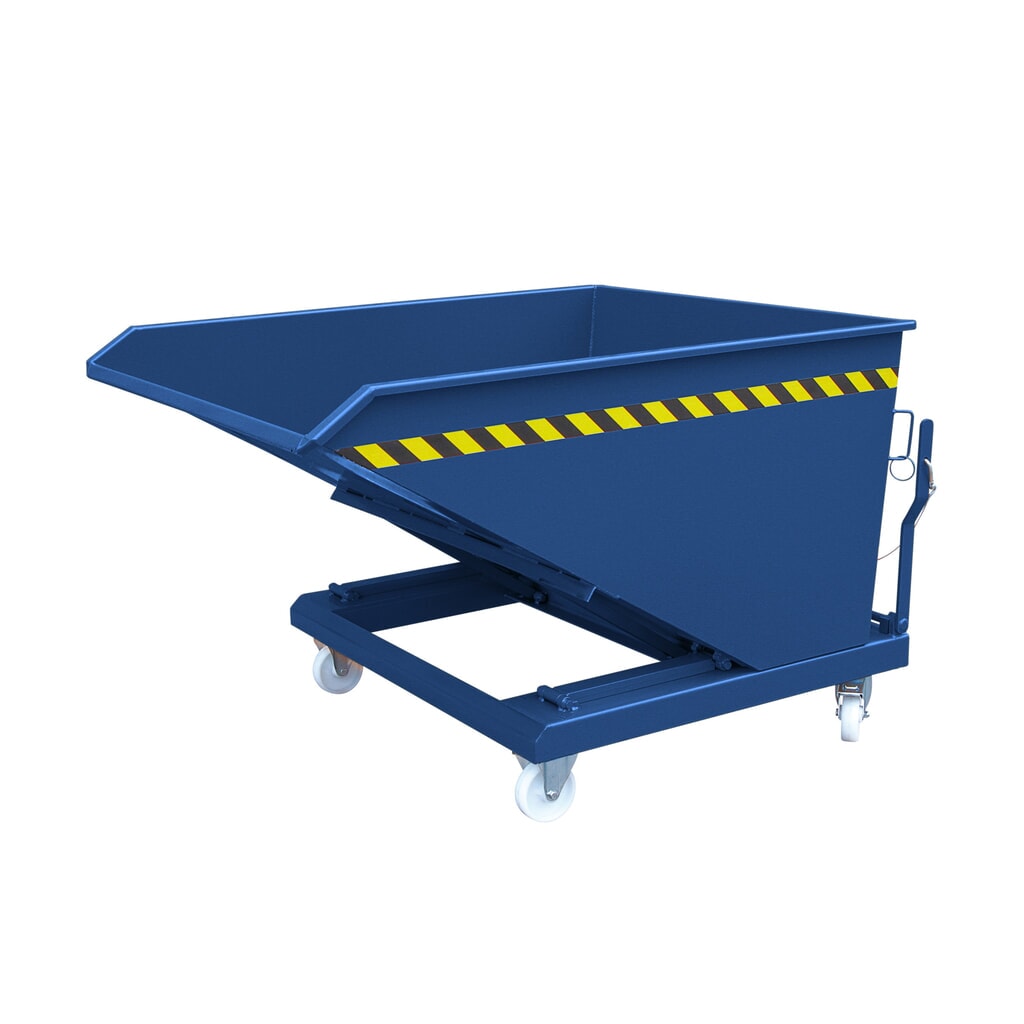 Benne basculante Eichinger® hauteur de construction faible, 1 000 kg, 400 litres, bleu gentiane Illustration du produit: Benne basculante Eichinger® hauteur de construction faible, 1 000 kg, 400 litres, bleu gentiane