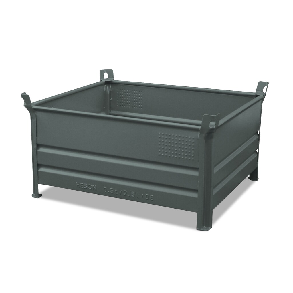 Illustration du produit: Berceau empilable HESON®, avec parois pleines, capacité de charge 500 kg, l x P 800 x 500 mm, rouge