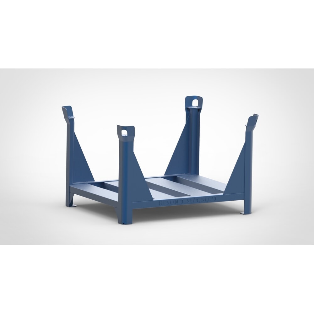 N° de l'image du produit 1 : Berceau empilable HESON® pour charges longues, ouvert, peint, l x P 1 000 x 800 mm, bleu gentiane