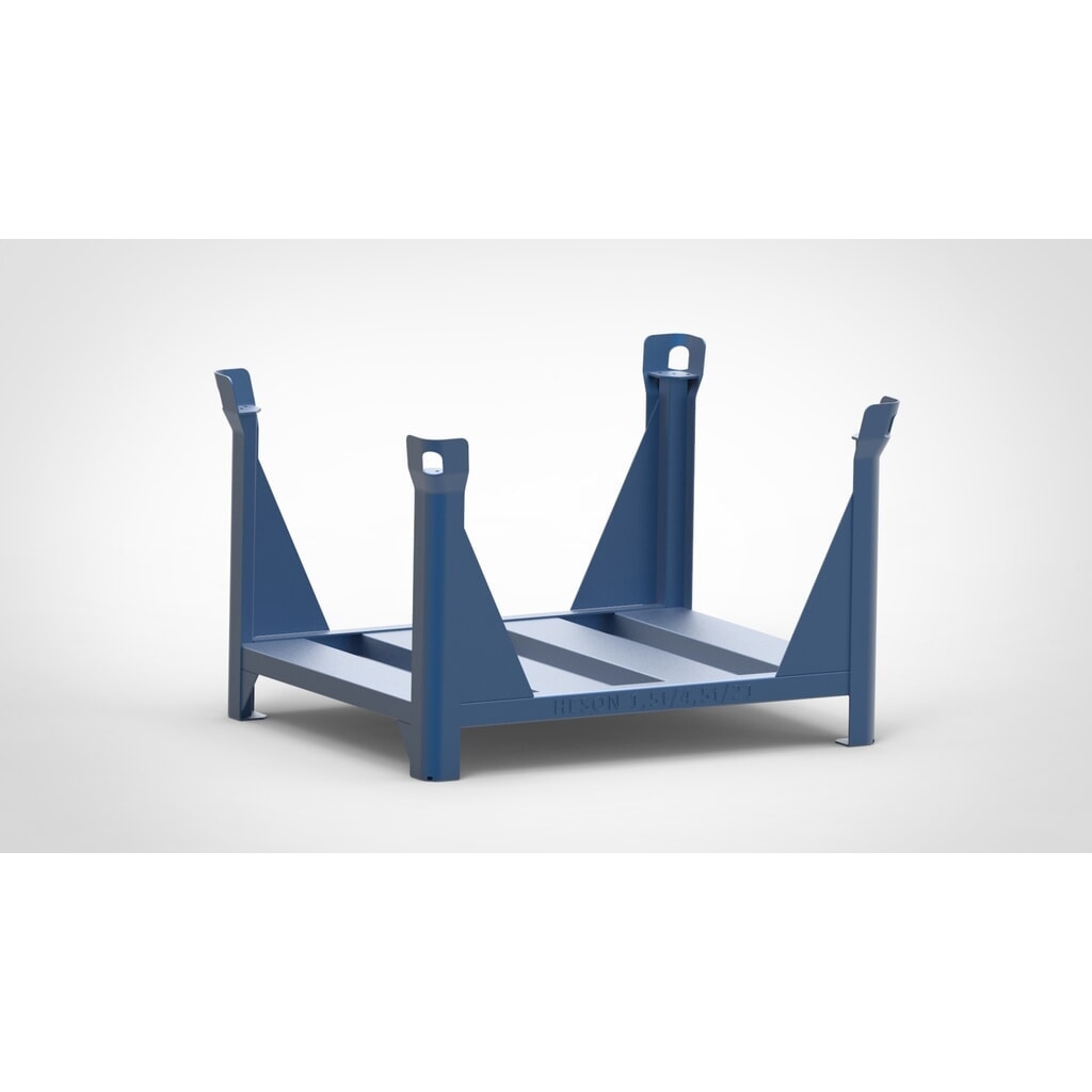 Illustration du produit: Berceau empilable HESON® pour charges longues, ouvert, peint, l x P 1 000 x 800 mm, bleu gentiane
