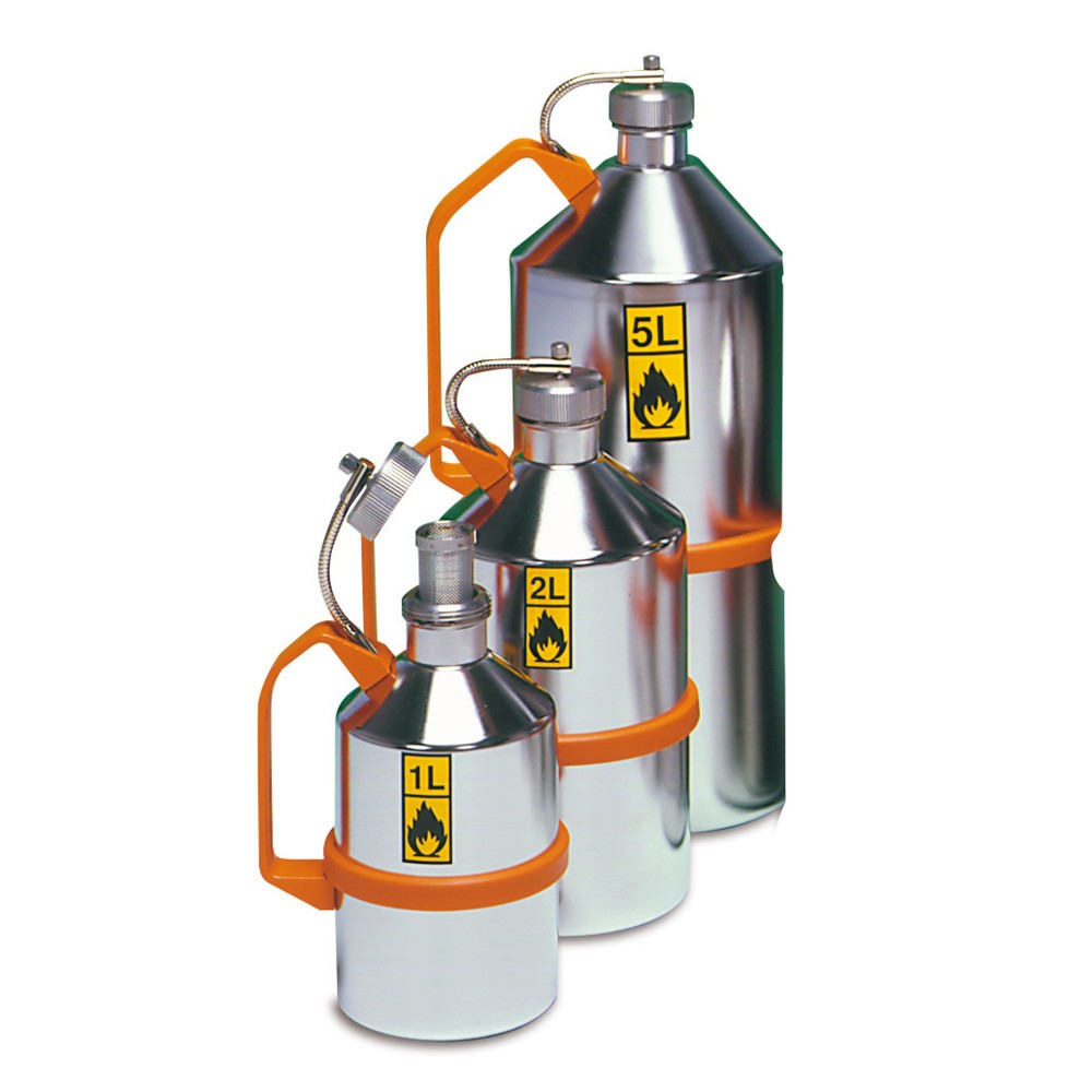 Illustration du produit: Pot de sécurité en acier inoxydable, avec fermeture coulissante, 1 litre