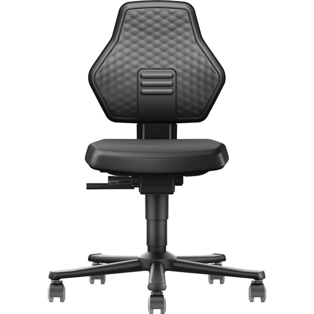 Chaise de travail pivotante bimos Air Flow, rembourrage en similicuir noir, roulettes, 450-600 mm Illustration du produit: Chaise de travail pivotante bimos Air Flow, rembourrage en similicuir noir, roulettes, 450-600 mm