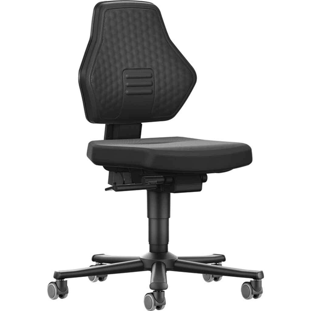 Illustration du produit: Chaise de travail pivotante bimos Air Flow, tissu Supertec noir, roulettes, 450-600 mm