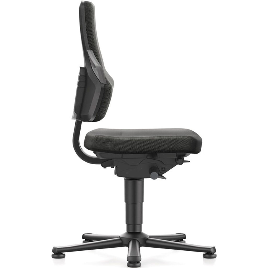 Chaise de travail pivotante bimos Nexxit, mousse intégrale noir, patins, couleur de la poignée gris 450-600 mm N° de l'image du produit 3 : Chaise de travail pivotante bimos Nexxit, mousse intégrale noir, patins, couleur de la poignée gris 450-600 mm
