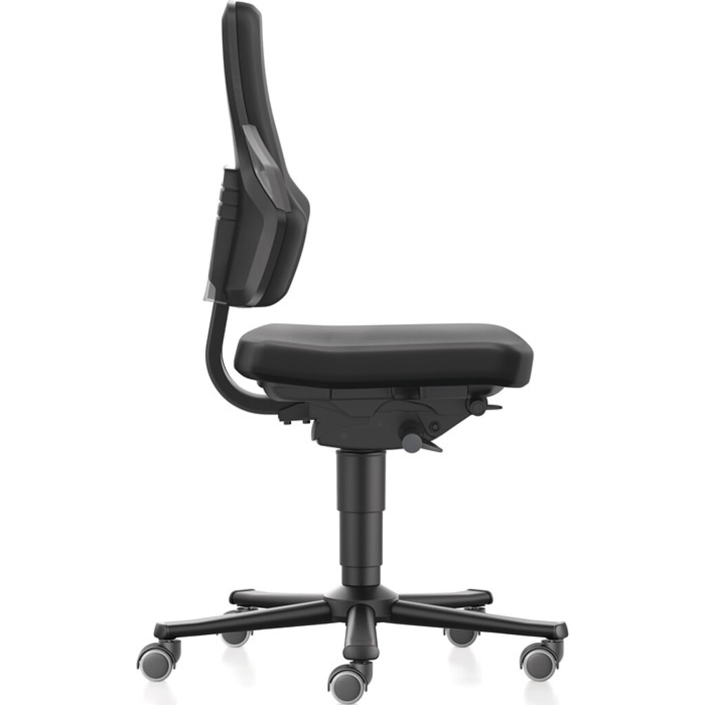 Chaise de travail pivotante bimos Nexxit, mousse intégrale noir, roulettes, couleur de la poignée gris 450-600 mm N° de l'image du produit 4 : Chaise de travail pivotante bimos Nexxit, mousse intégrale noir, roulettes, couleur de la poignée gris 450-600 mm