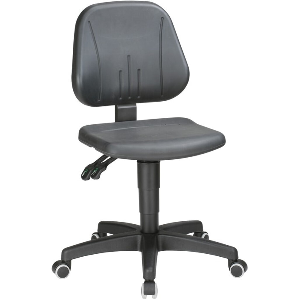 Illustration du produit: Chaise de travail pivotante bimos Unitec, mousse intégrale noir, roulettes, 440-620 mm