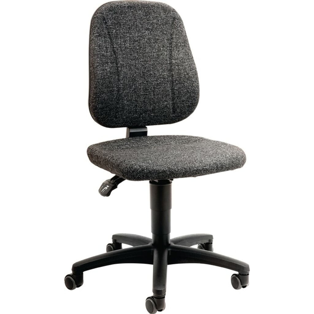 Illustration du produit: Chaise de travail pivotante bimos Unitec, rembourrage en tissu gris, roulettes, 440-620 mm