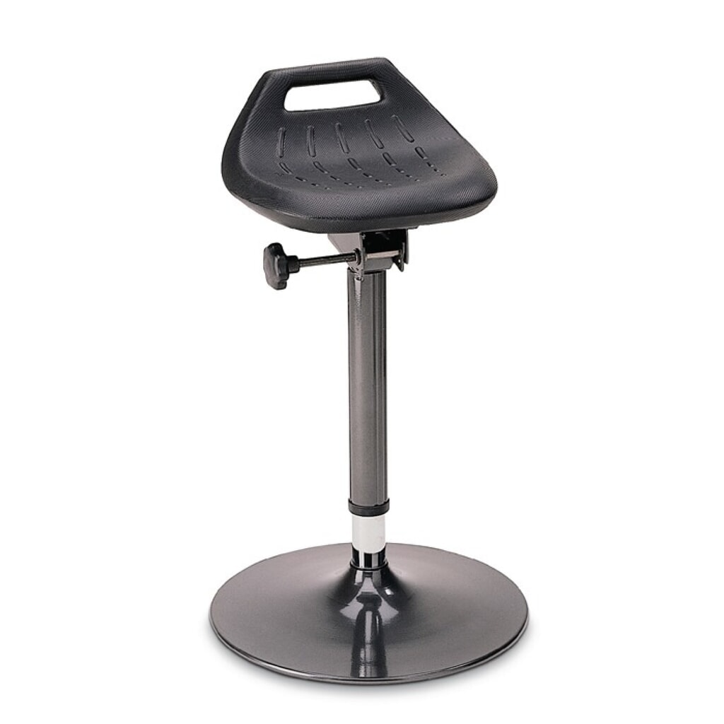 Assis-debout bimos, hauteur d'assise réglable 650-850 mm, mousse intégrale, tube d'acier anthracite pied plateau Illustration du produit: Assis-debout bimos, hauteur d'assise réglable 650-850 mm, mousse intégrale, tube d'acier anthracite pied plateau