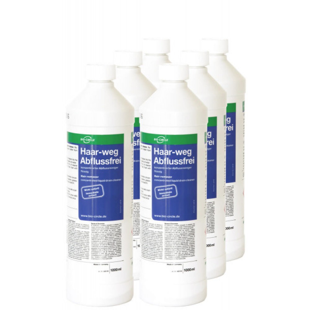 Illustration du produit: BIO-CIRCLE Nettoyant pour tuyaux sans drain pour cheveux 12 flacons de 1000 ml