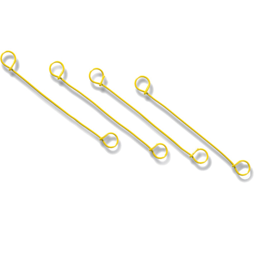 Illustration du produit: Blitzbinder, 12 cm lang, gelb, aus Draht, 1 VE = 5000 Stk